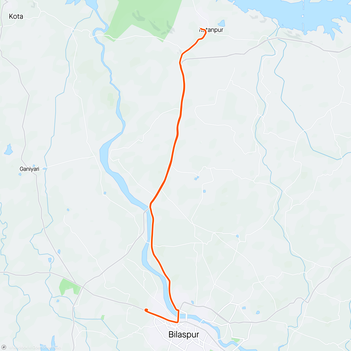 Map of the activity, 6th Day of Maa Mahamaya Ride 🚴‍♂️💐