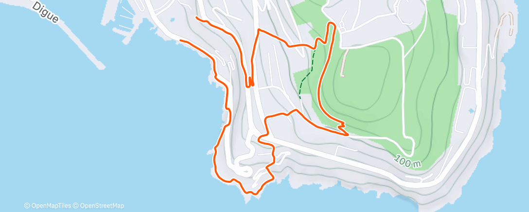 Mapa da atividade, Morning Trail Run