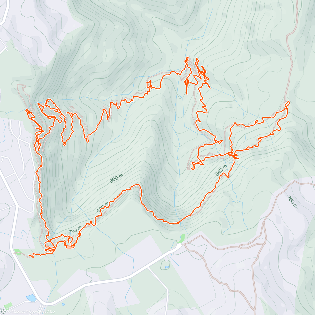 Map of the activity, Warrie Circuit Springbrook