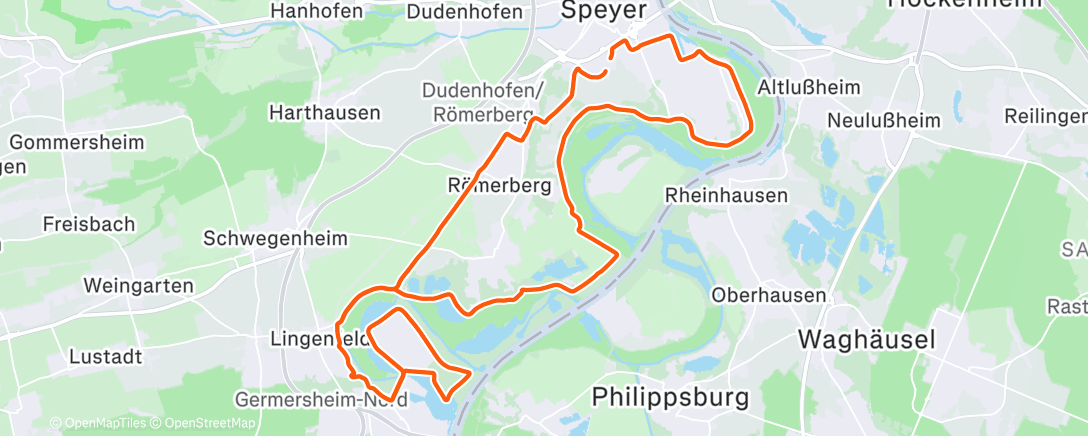 Map of the activity, Gravel-Fahrt am Nachmittag