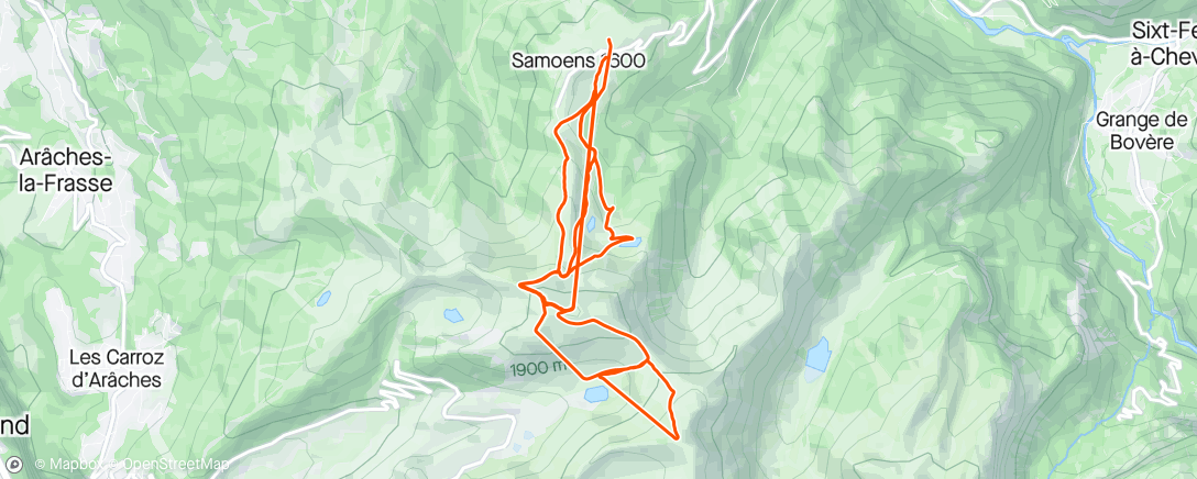 Map of the activity, Last ski of the season