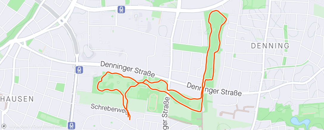 Map of the activity, Denninger Anger - after work short run
