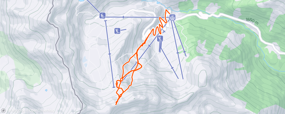 Mapa da atividade, Foggy ski