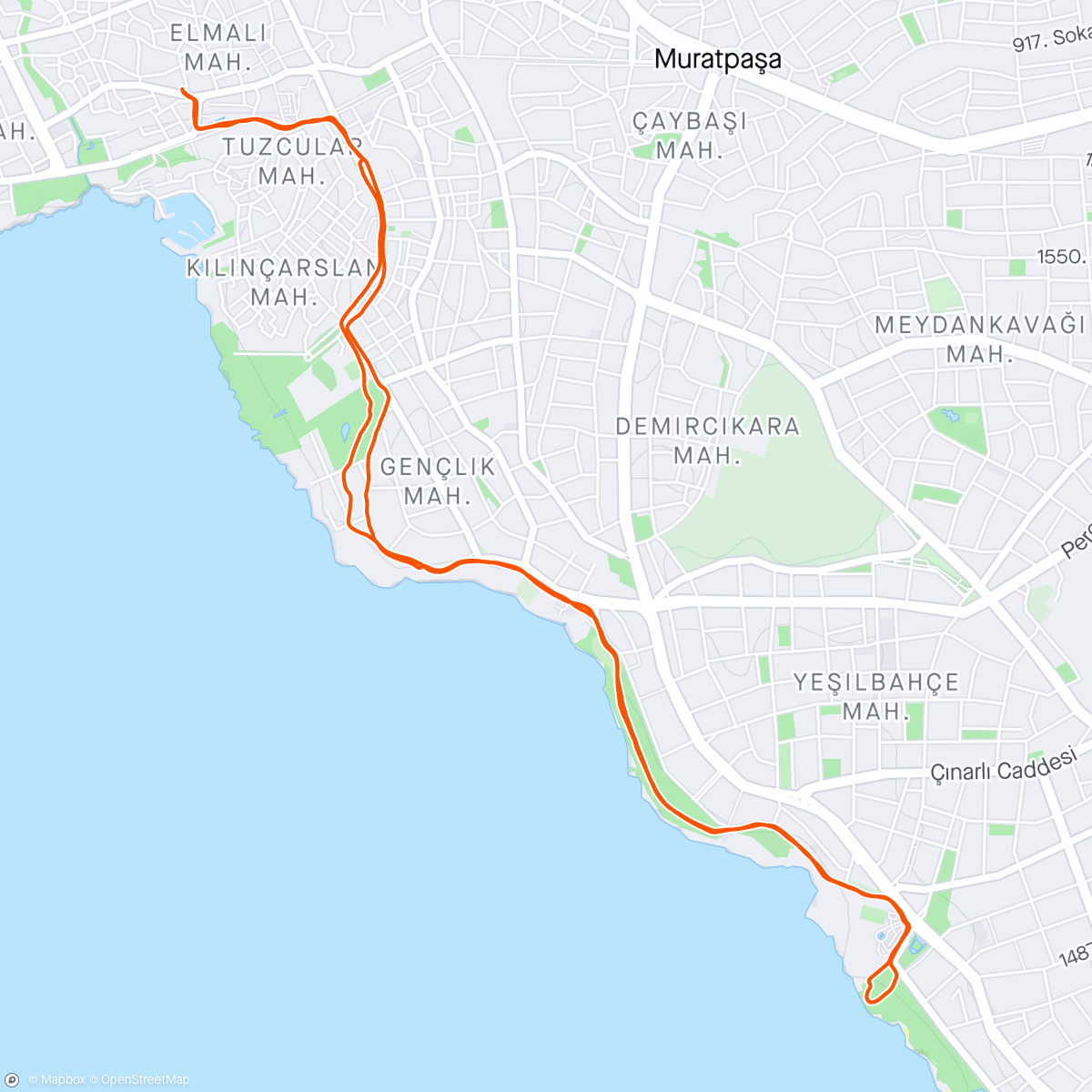 Map of the activity, 30grad um 8