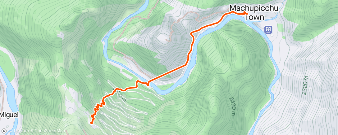 Map of the activity, Ascension au Machu Picchu