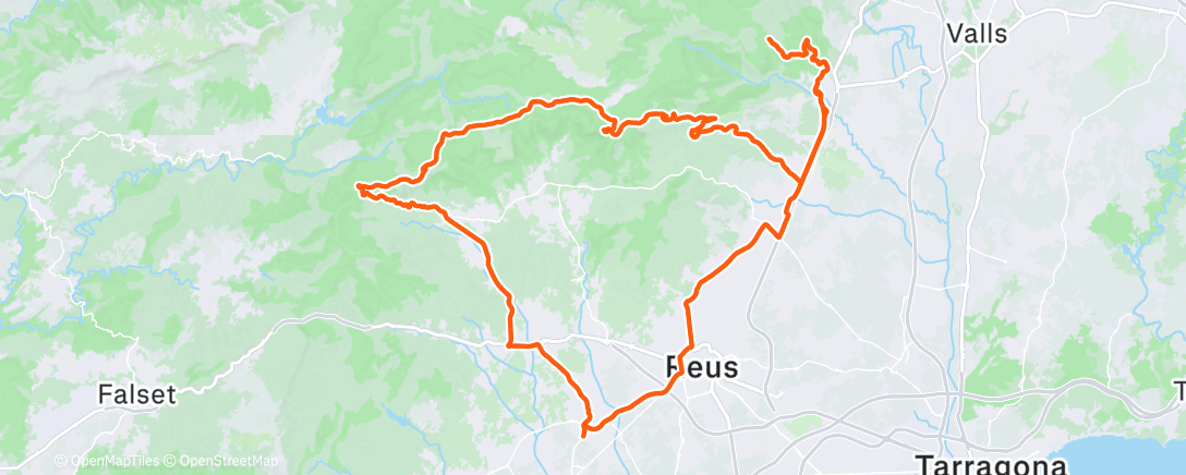 Map of the activity, Lunch Ride