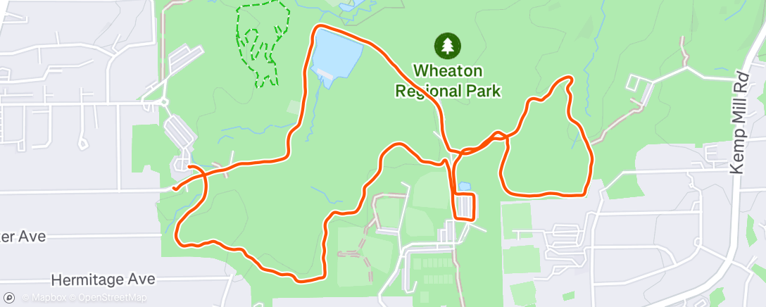 Map of the activity, Morning Run