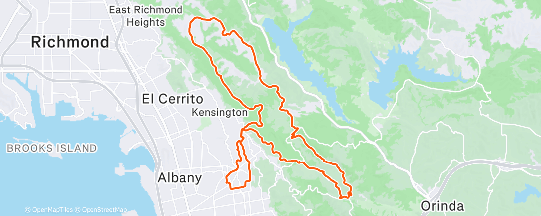 Map of the activity, North then south BHS MTB