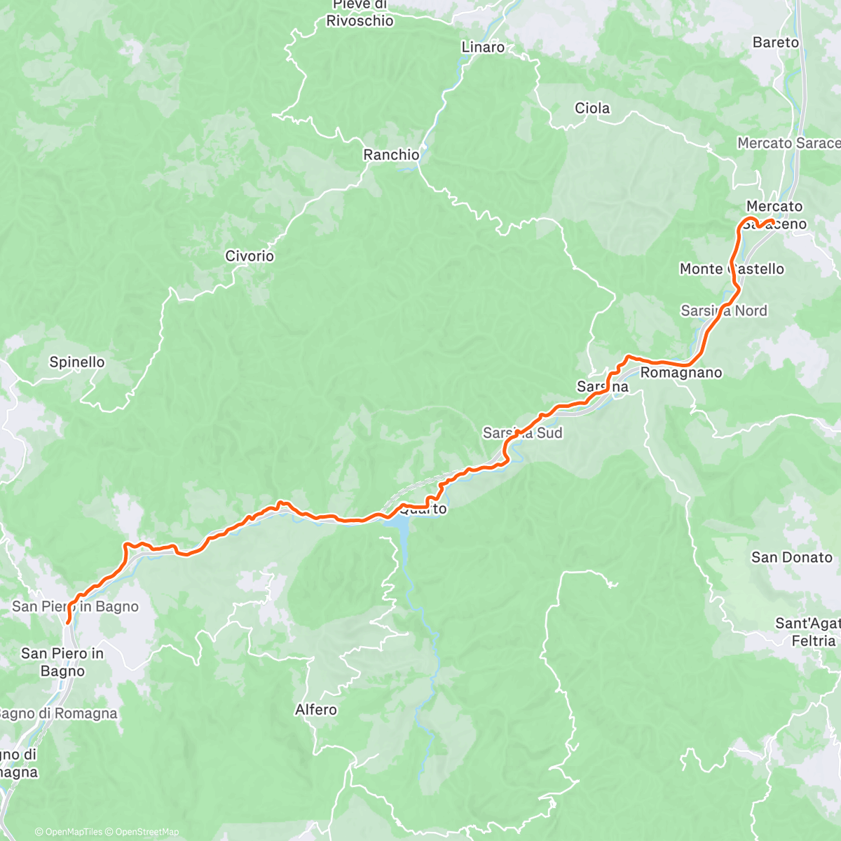 Карта физической активности (ROUVY - San Piero to Castello Colonnata | Italy)