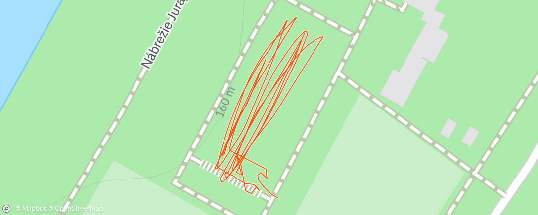 Map of the activity, Afternoon Swim