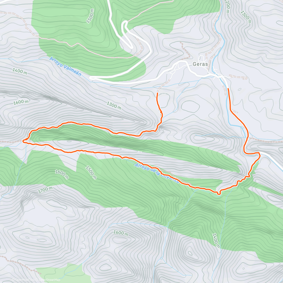 Mapa de la actividad (Al frio en Geras)