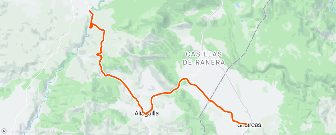 Carte de l'activité Gravel: Garaballa - Aliaguilla - Cobañera - Sinarcas
