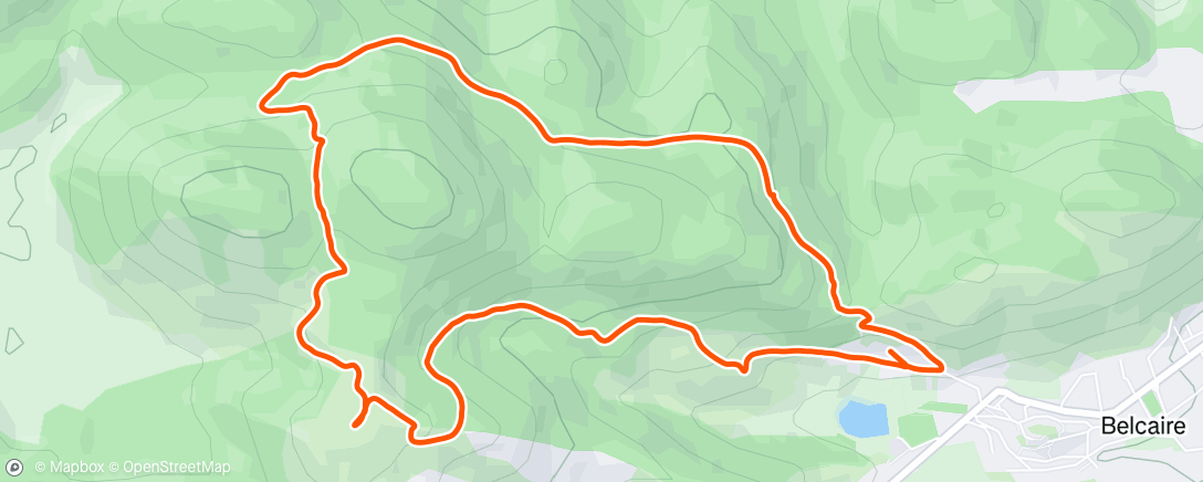 Map of the activity, Course à pied le matin