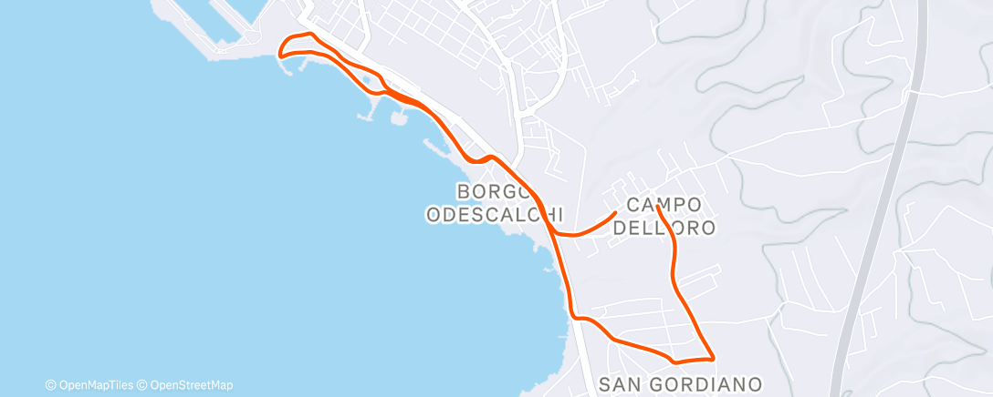 Map of the activity, Middagloop