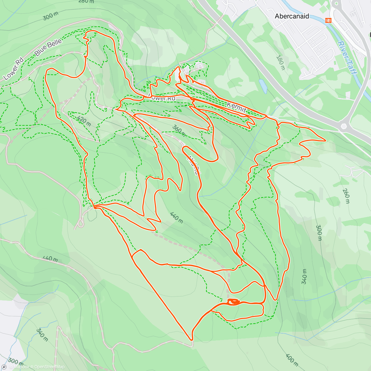 Map of the activity, BikePark