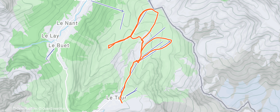 Map of the activity, Ski de randonnée le matin -15°C !