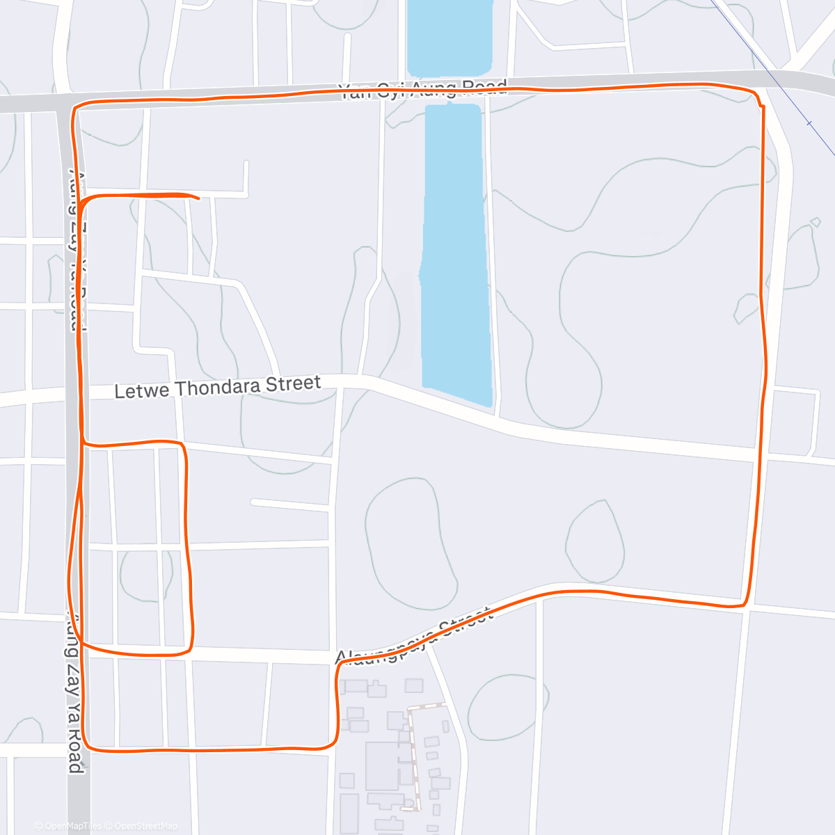 Map of the activity, Monday Morning Run