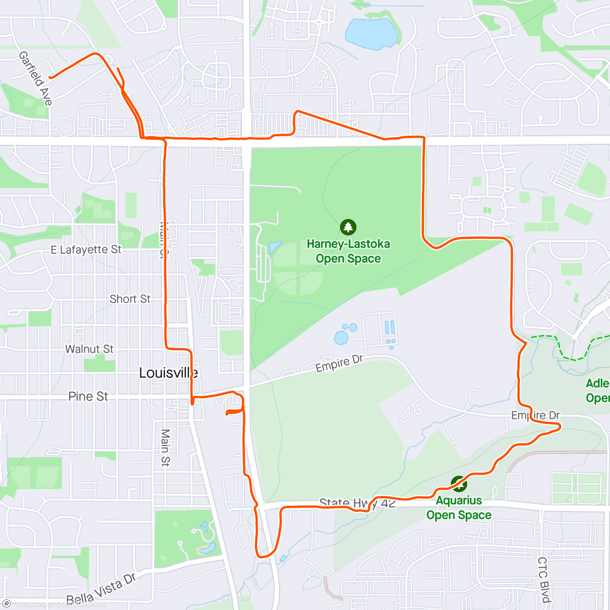 Map of the activity, Riding the Ranchlands