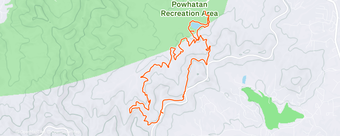 Map of the activity, Afternoon Hike
