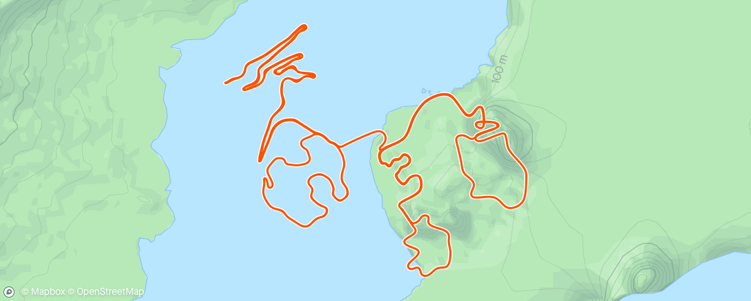 「Zwift - Loop de Loop in Watopia」活動的地圖
