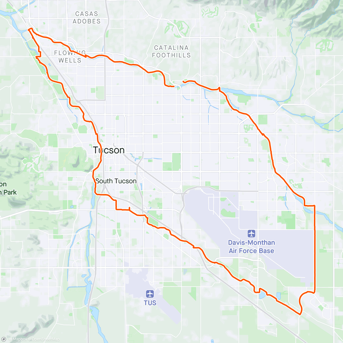 Map of the activity, Huckleberry Loop