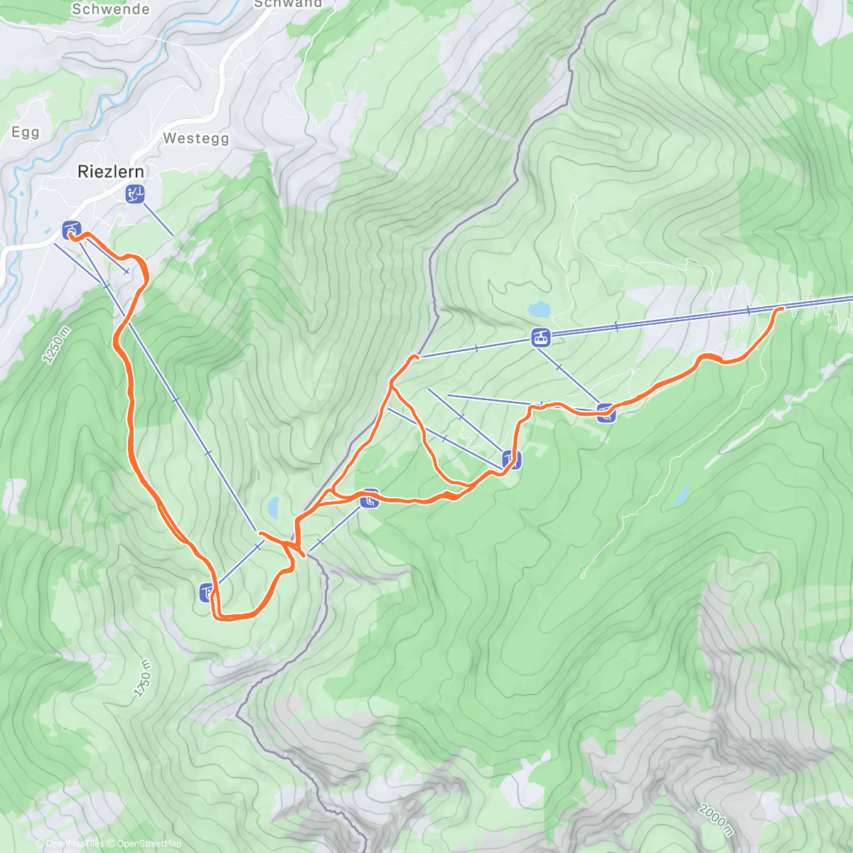 Map of the activity, Kanzelwand & Fellhorn