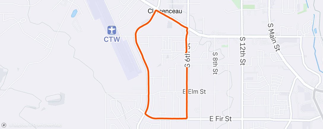 Map of the activity, Morning Run