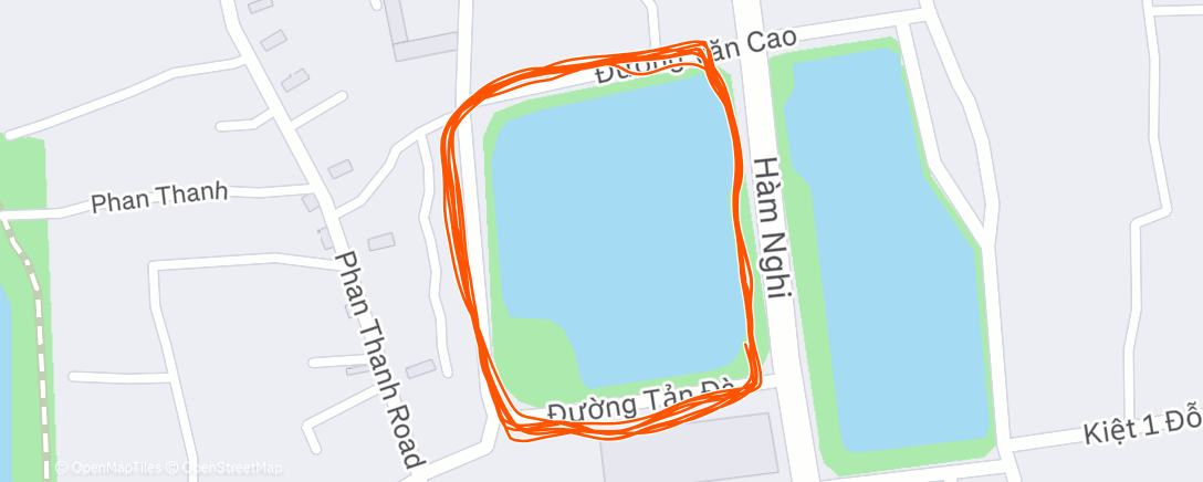 Map of the activity, Morning Run
