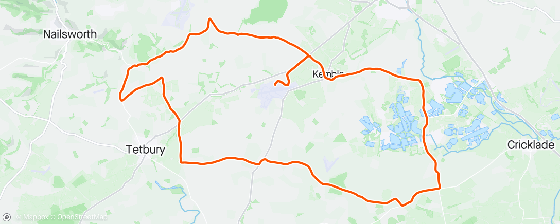 Map of the activity, Kemble with Nev