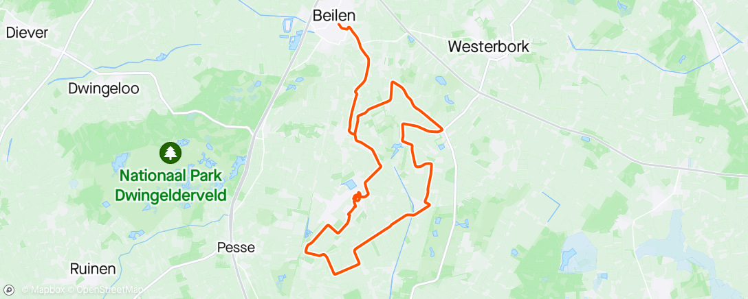Map of the activity, Ronde van Drenthe