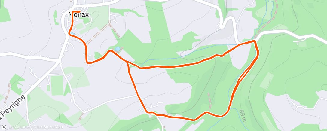 Map of the activity, Trail en soirée