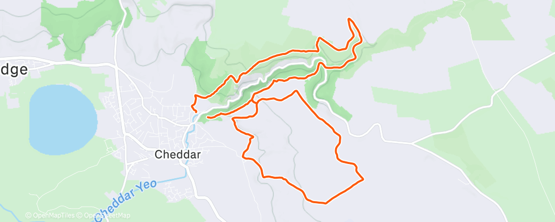 Map of the activity, Lunch Trail Run
