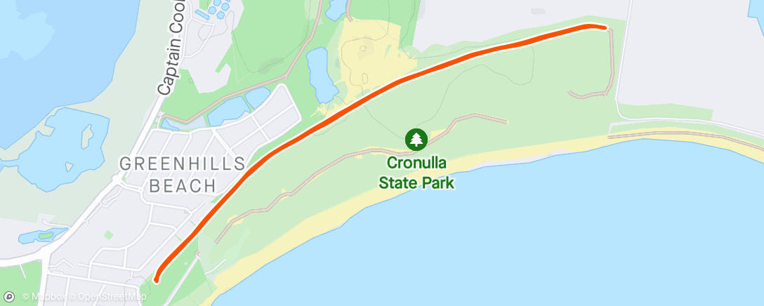 Carte de l'activité Cronulla Park run