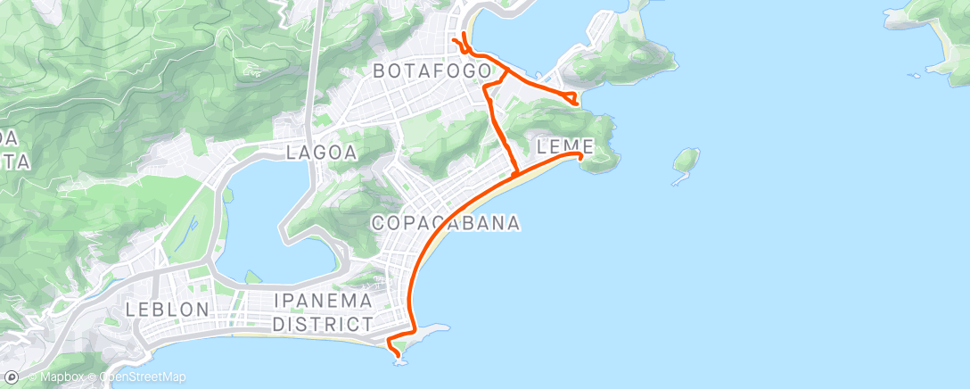 Map of the activity, Rota Rio Maravilha