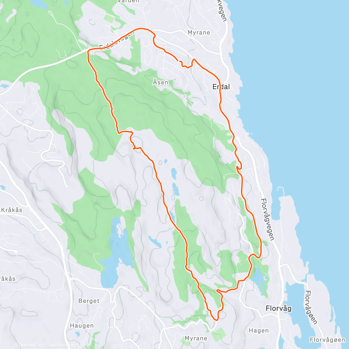 Map of the activity, LSA fellestur til Kolbeinsvarden