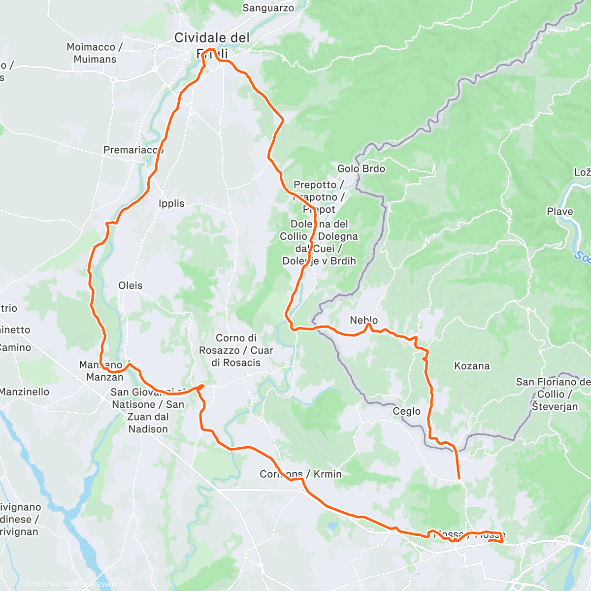 Map of the activity, Nebbiolina