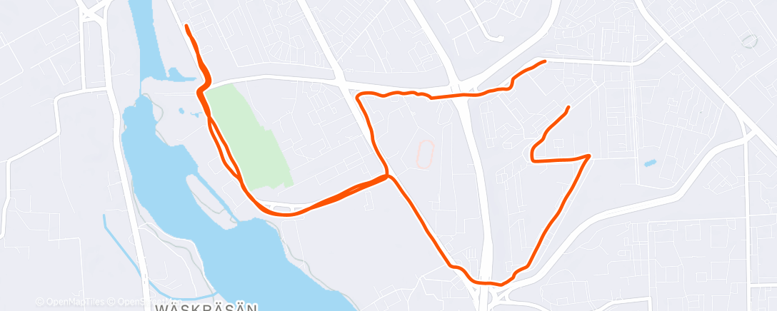 Map of the activity, Дневной забег