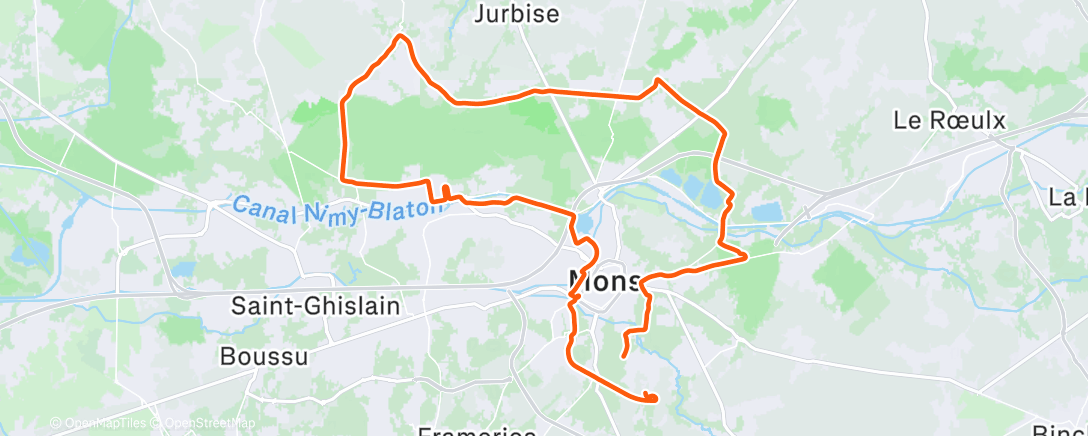 Map of the activity, Sortie vélo dans l'après-midi