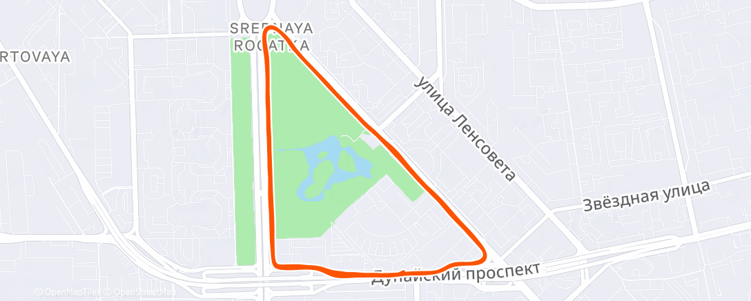 Map of the activity, Утренний забег