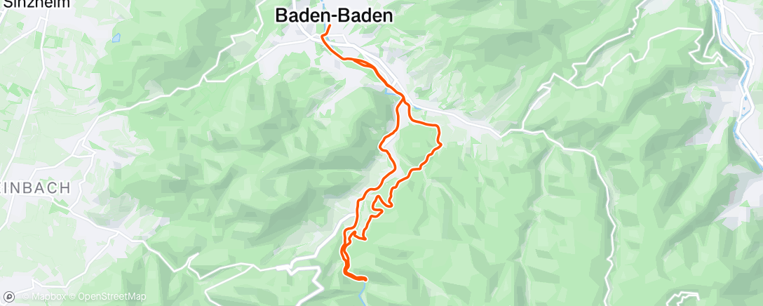Map of the activity, Geroldsauer Wasserfälle mit vorzeitigem Ende. Mal geht’s rauf und mal geht’s runter.