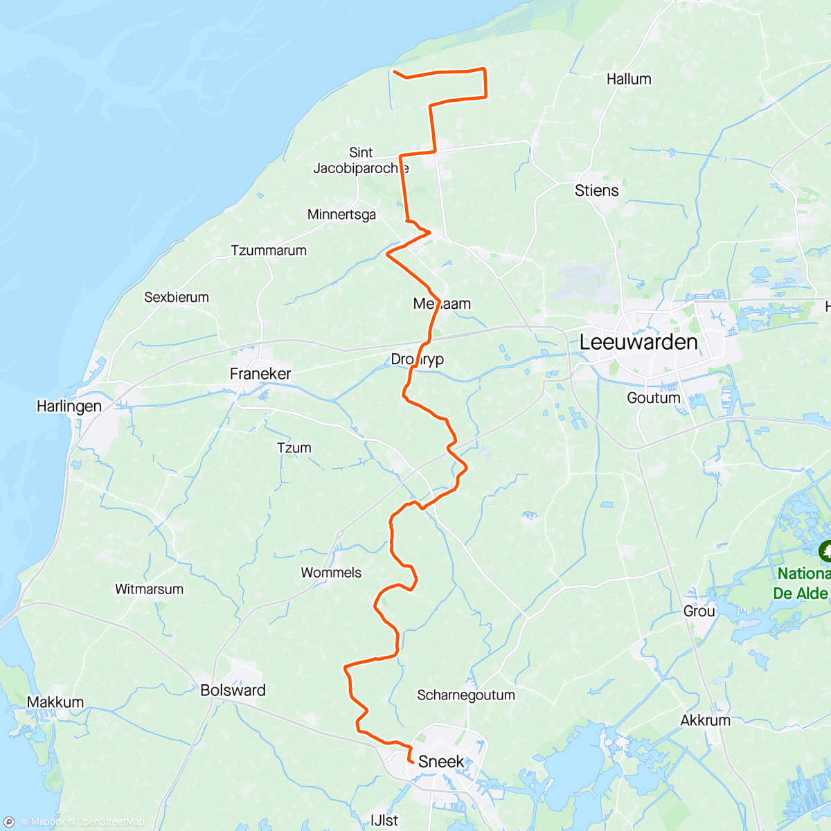 Map of the activity, BKOOL - Sneek - Zwarte Haan  (RTCRally) NL