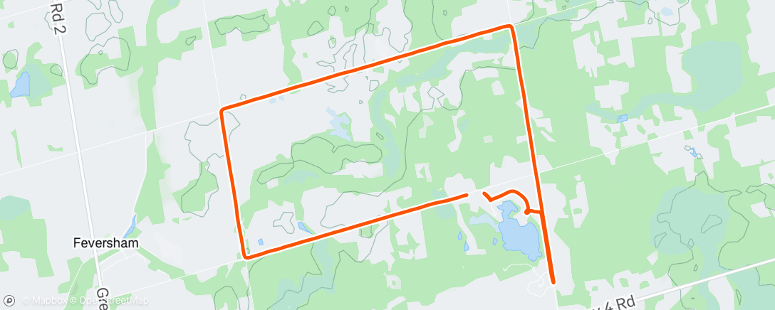 Map of the activity, Evening Run