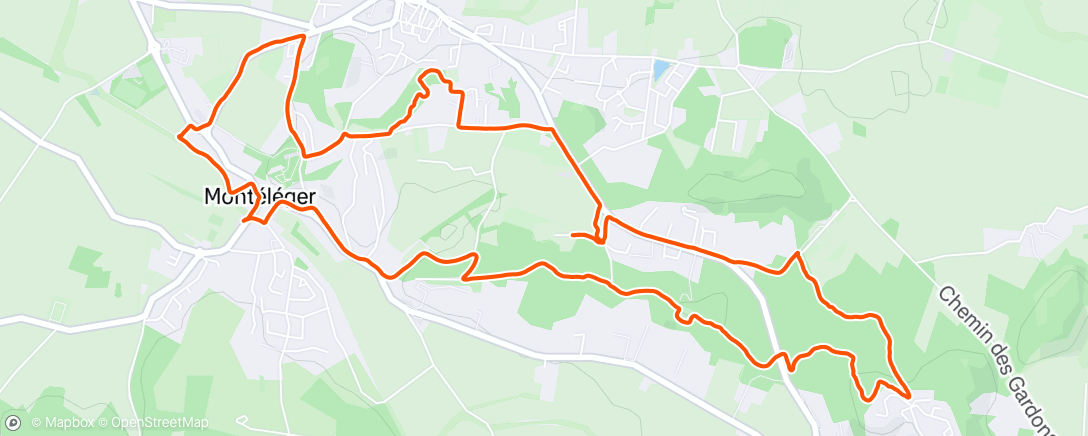 Map of the activity, Entrainement JCP Montéléger
