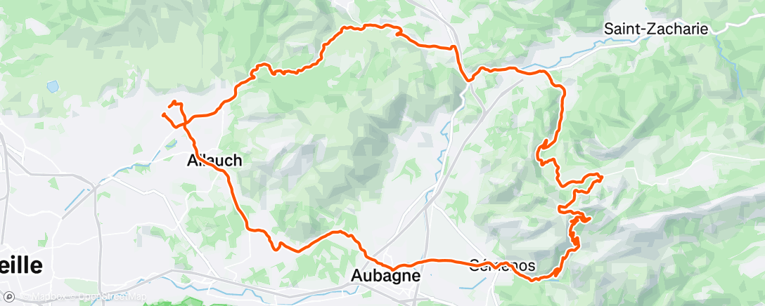 Map of the activity, Sortie vélo le matin