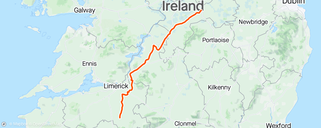 Map of the activity, Ras Tailteann Stage 1