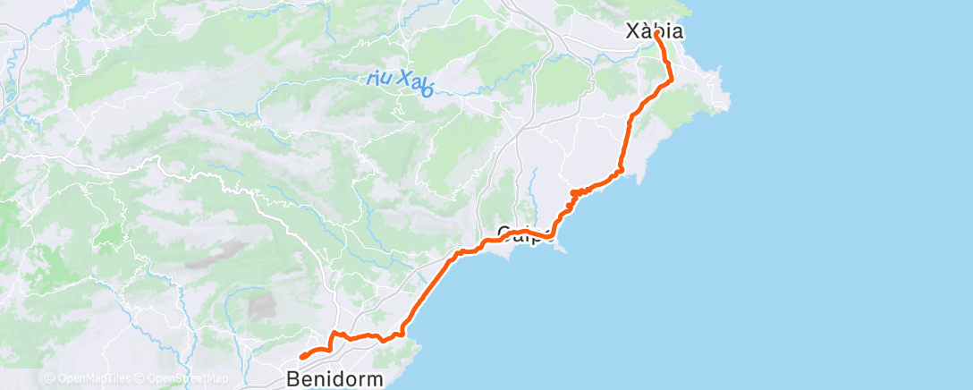 Map of the activity, Fietsen