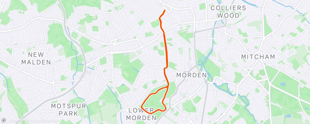 Map of the activity, Sunset Laps