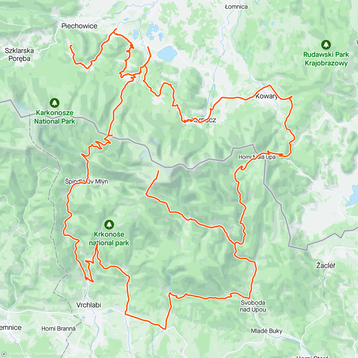 Map of the activity, Przełęcz Karkonoska - Modré Sedlo 🏔️
