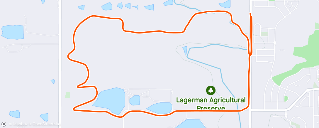 Map of the activity, Afternoon Run