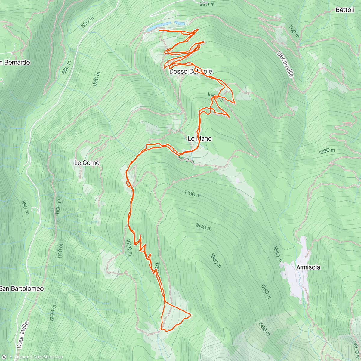 Map of the activity, Doss Bilì ❄️❄️❄️❄️